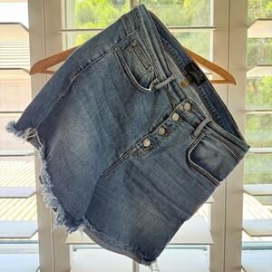 Sanctuary Los Angeles - Distressed Button Fly Jean Shorts - Size 10